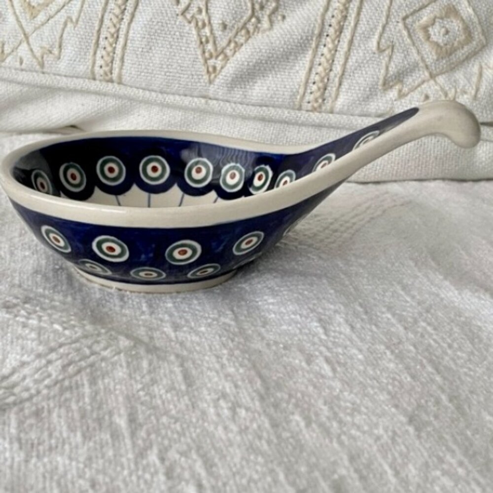 Boleslawiec Handcrafted Traditional Polish Pottery Condiment Dish - Picture 2 of 8